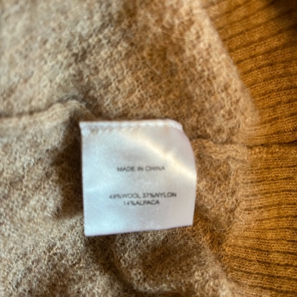 Quince Baby Alpaca-Wool Diamond Stitch Crew Women's Sweater - XS - Picture 6 of 7